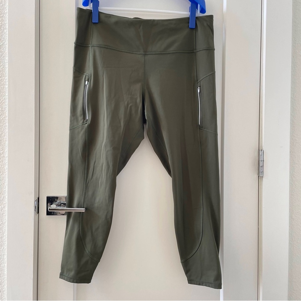 Athleta Rainier Tight Olive Green Size 2X - Picture 3 of 10